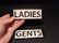 Cast Iron Bathroom Ladies & Gents Sign Plaque - 2