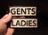 Cast Iron Bathroom Ladies & Gents Sign Plaque - 5