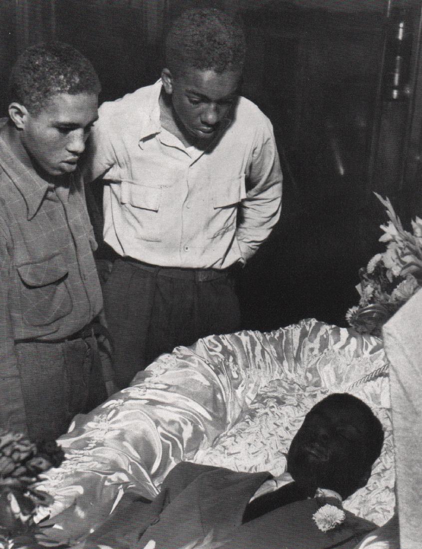 GORDON PARKS - New York City 1948: Artist: GORDON PARKS Print Title: New York City 1948, Gang members funeral Medium: Sheet-fed Gravure Printing Date: 1972 Printing Location: France Image Size: 5 x 6 inches Gordon Roger Alexander Bucha