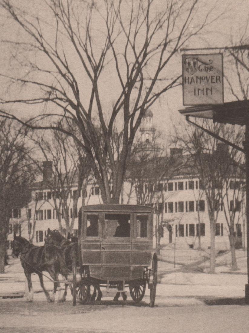 RALPH STEINER - Dartmouth - The Inn Bus: Artist: RALPH STEINER Print Title: Dartmouth - The Inn Bus Medium: Collotype Printed in New York Printing Date: 1922 Image Size: 4 X 5.25 inches Steiner's First Published Work while Attending Dartmout