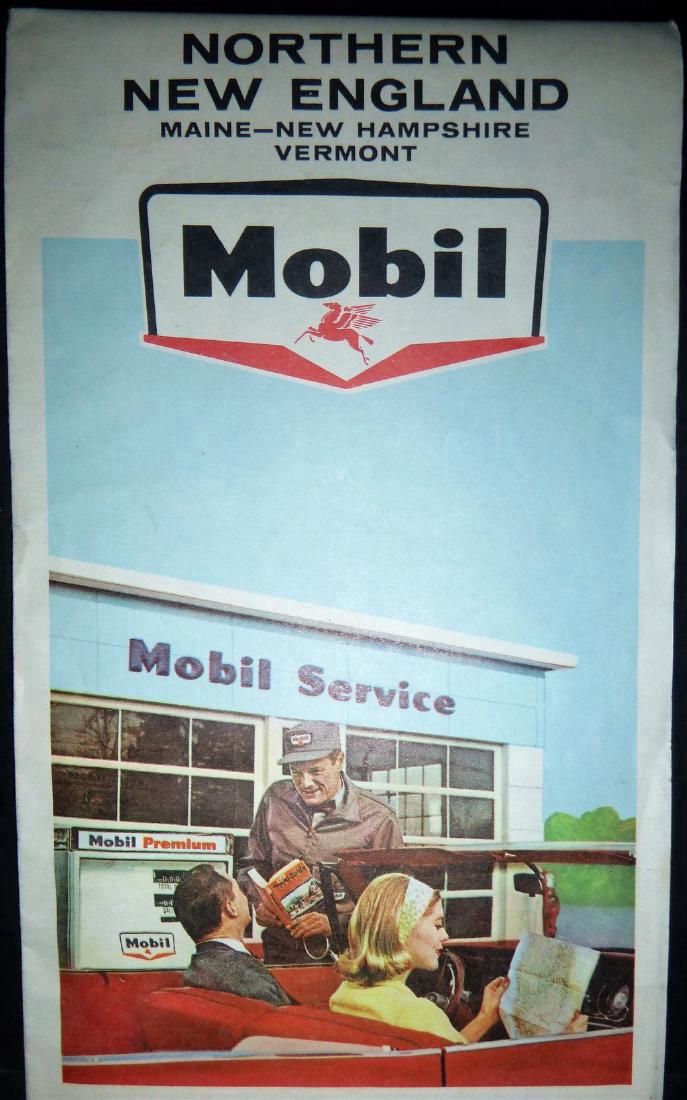 Rand McNally: Mobil - Northern New England Map, 1965 (1 of 5)
