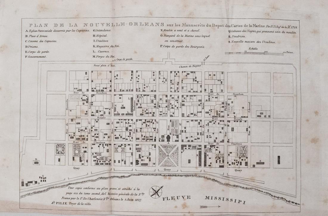 Bellin: Antique Map of New Orleans, 1827 (1 of 1)