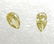 0.33 Carat Lot of 2 Loose Fancy Yellow Pear Diamonds
