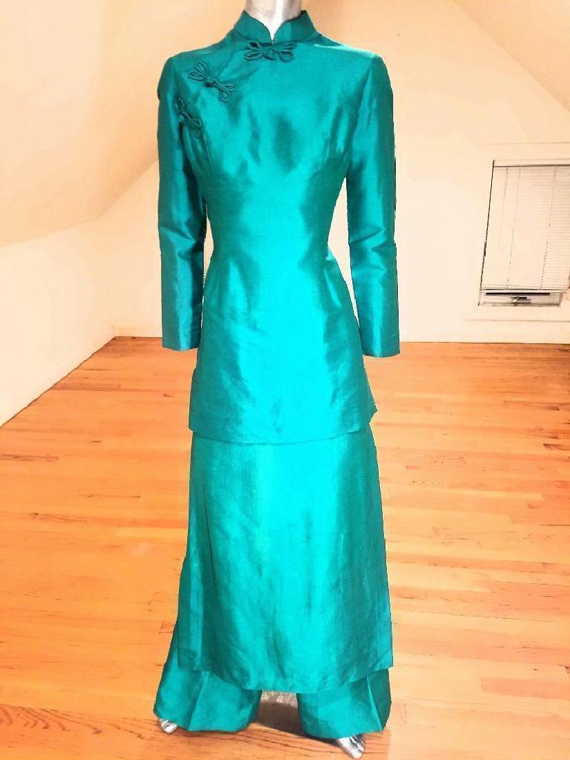 Vintage 1950-60 Silk Cheongsam 3 Piece Ensemble (1 of 4)