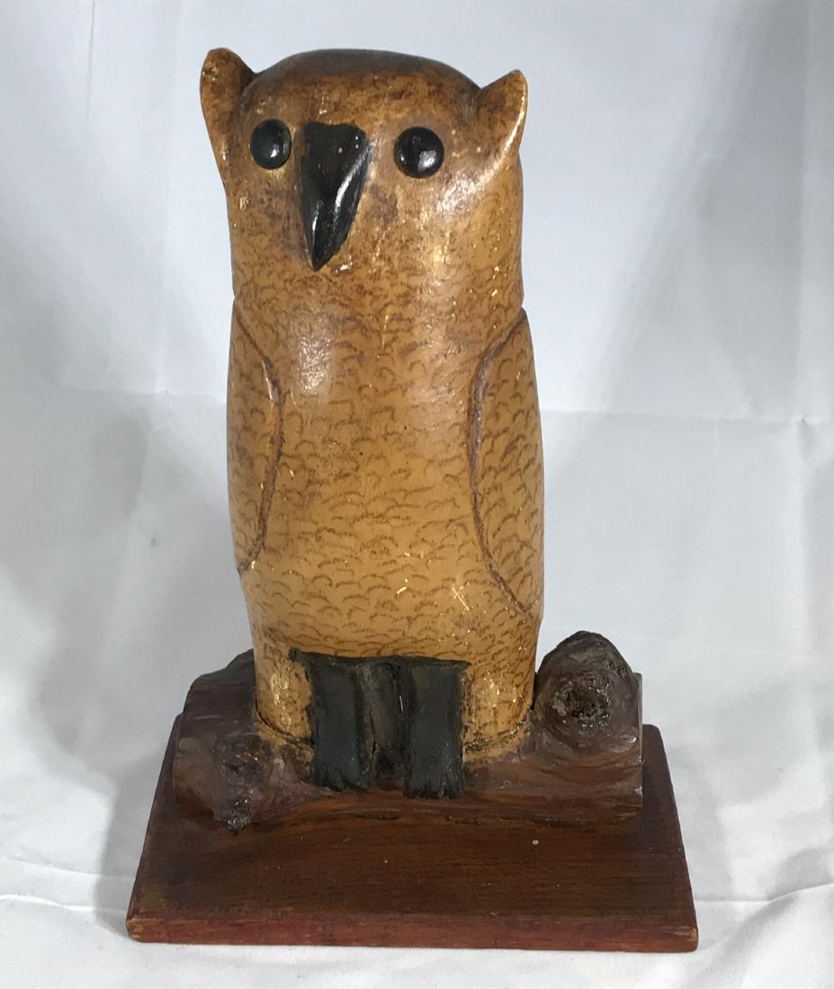 Folk Art Owl Carving (1 of 3)