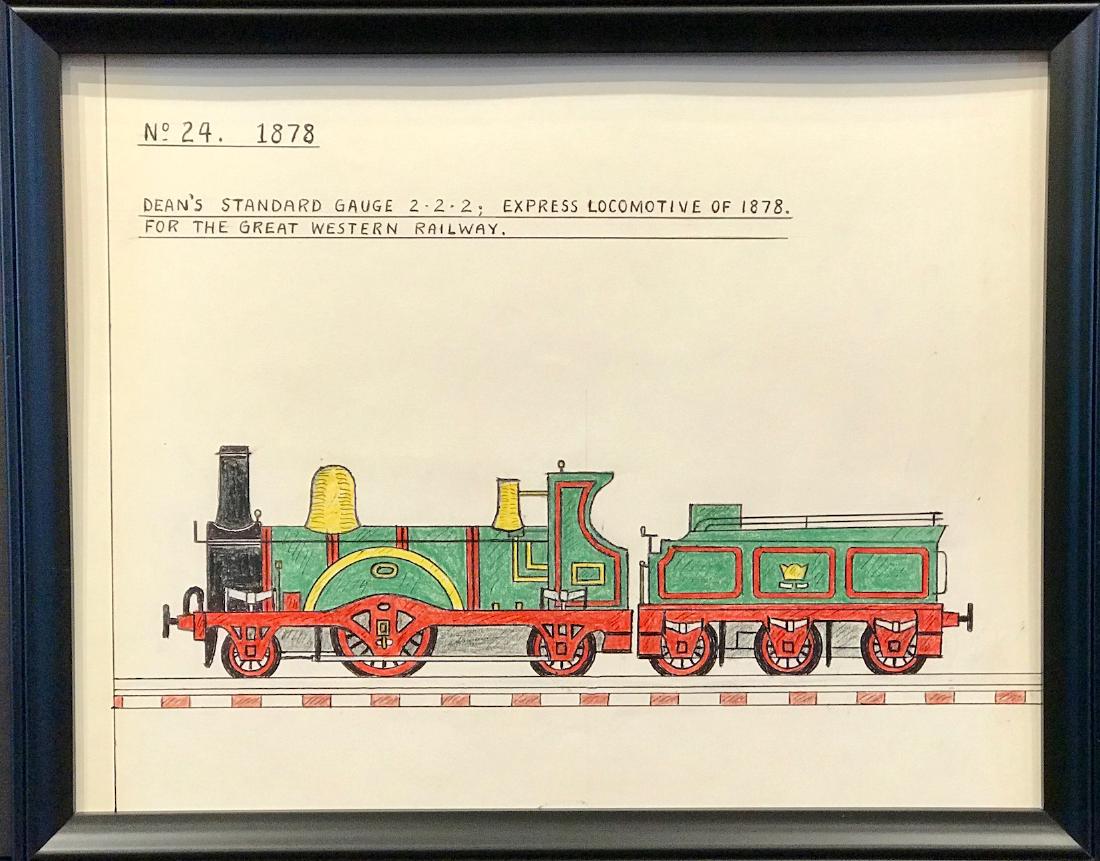 Schoolboy Train Drawing Early 20th Century New England (1 of 7)