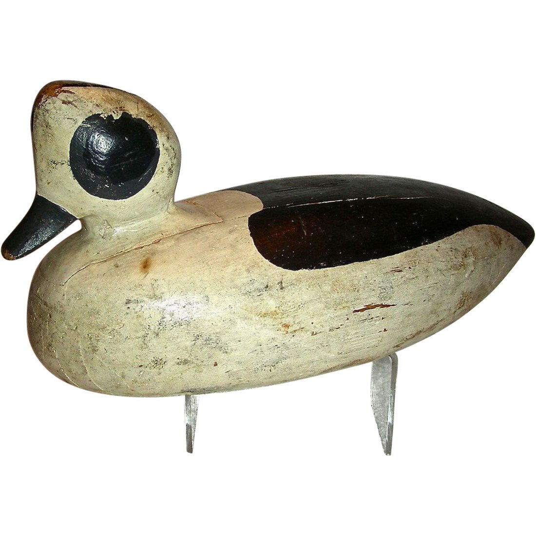 Oldsquaw Hen Duck Decoy Inletted Head from Maine 1920 (1 of 9)