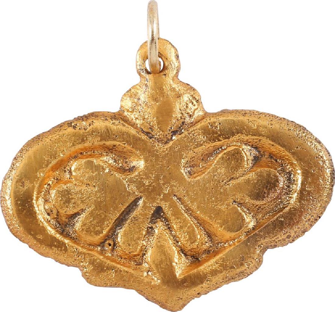 GOOD LARGE VIKING HEART PENDANT 9th-10th CENTURY (1 of 2)