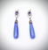 Sterling Silver Violet Jade Amethyst CZ Earrings - 2