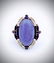 Sterling Silver Violet Jade Amethyst CZ Ring