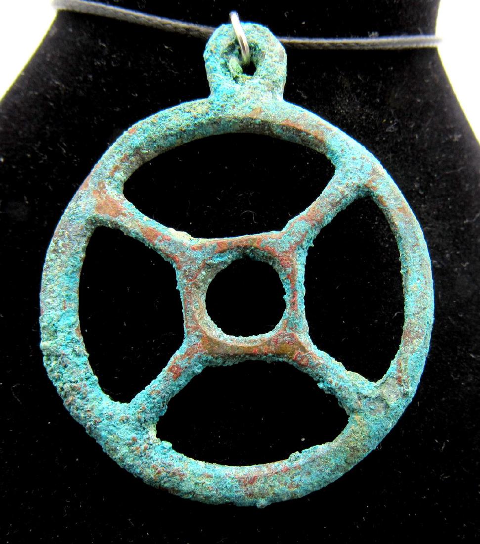 Ancient Roman Wheel of Fortune Pendant (1 of 2)