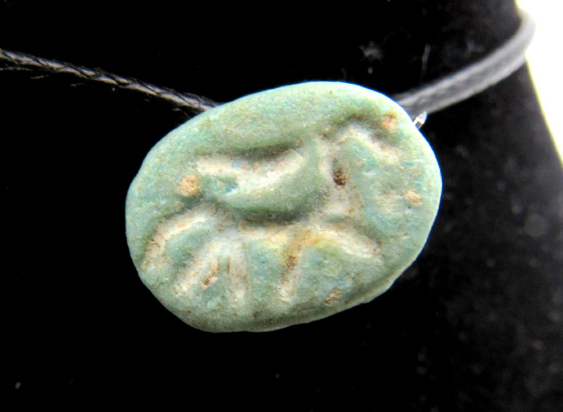 Ancient Egyptian Engraved Scarab Pendant with Horse (1 of 2)