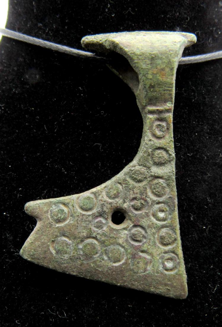Medieval Viking Bearded Axe Pendant with Evil's Eye (1 of 2)