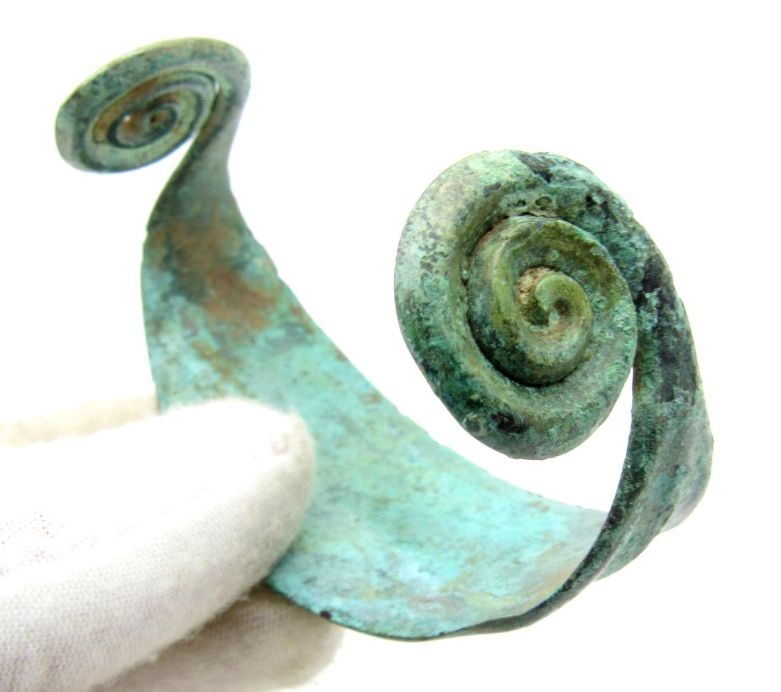 Medieval Viking Bronze Bracelet with Coils (1 of 4)