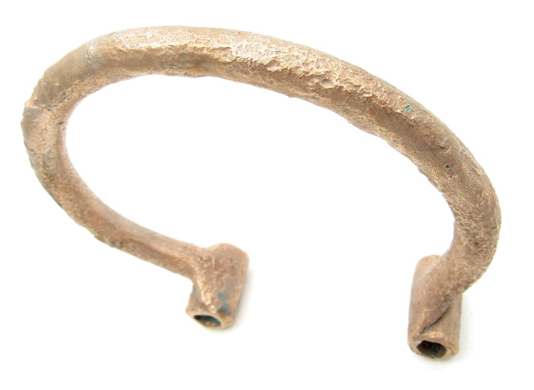Medieval Viking Arm-Ring with Coiled Terminals (1 of 3)