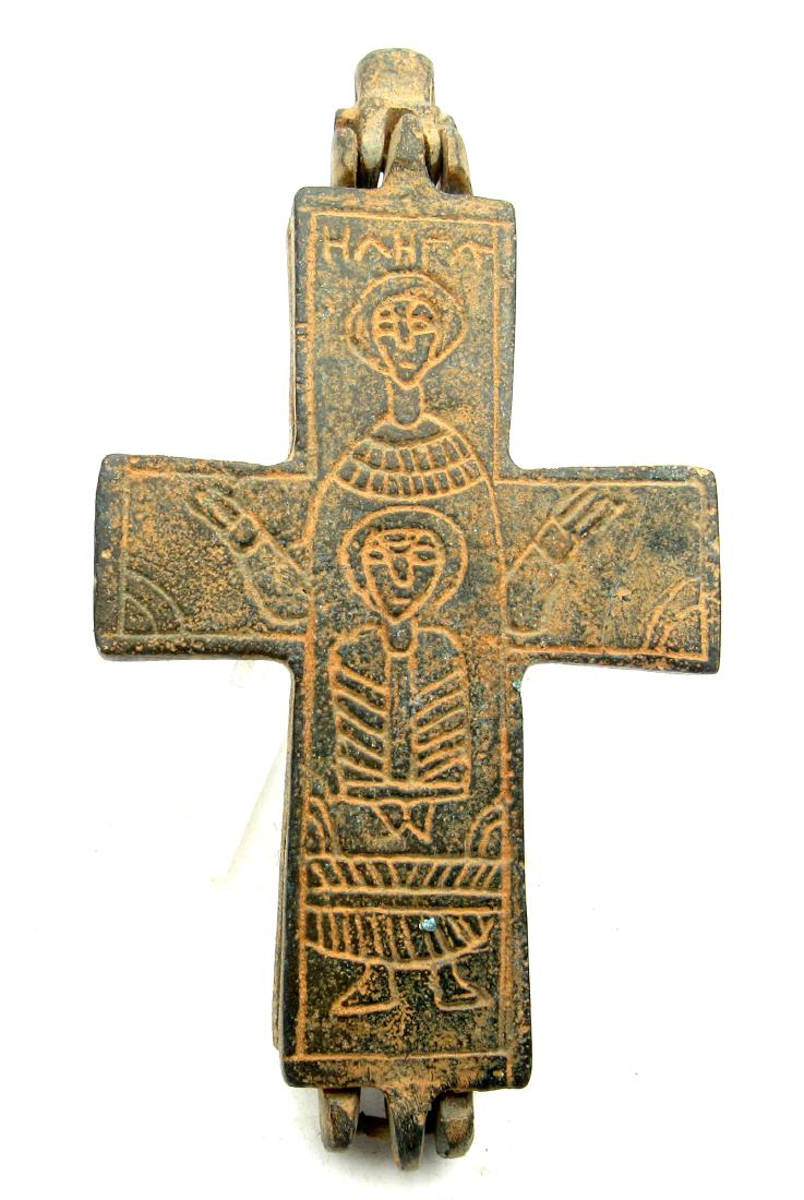 Medieval Crusaders Reliquary Cross, Mother Mary & Jesus (1 of 3)