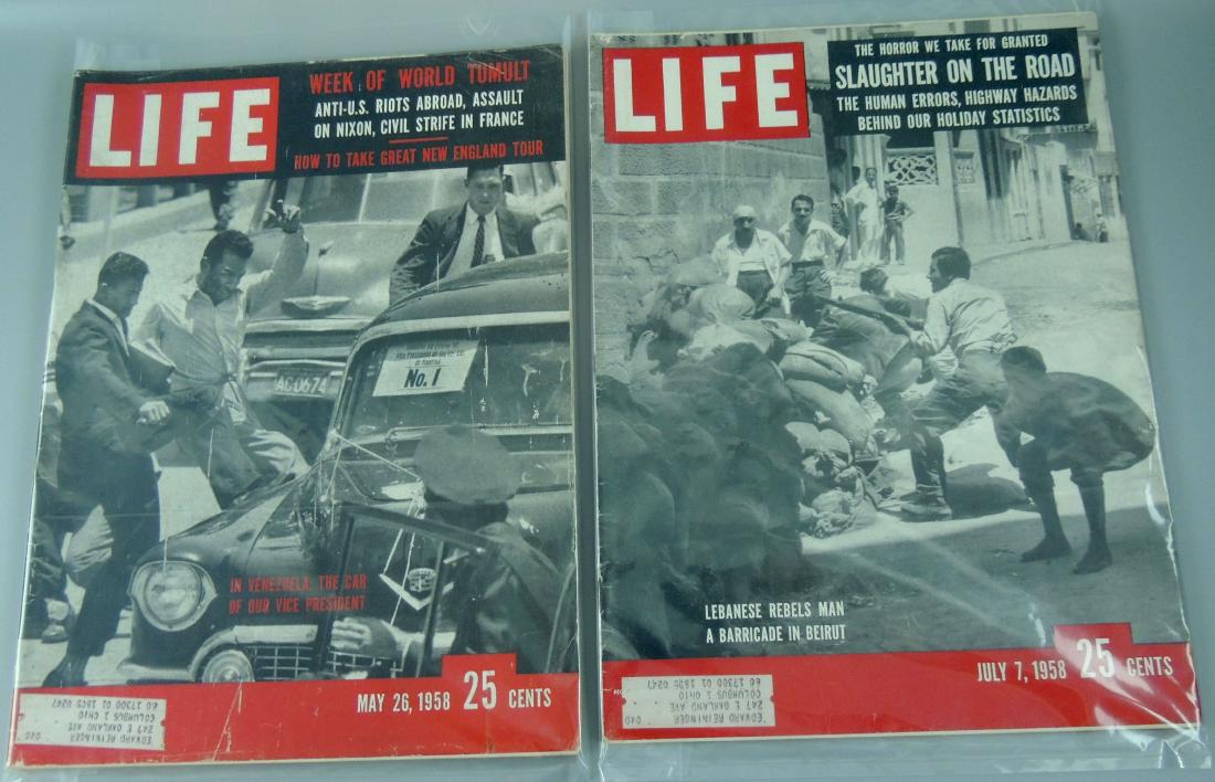 LIFE 1958, 2 Issues, Week of Tumult (1 of 4)