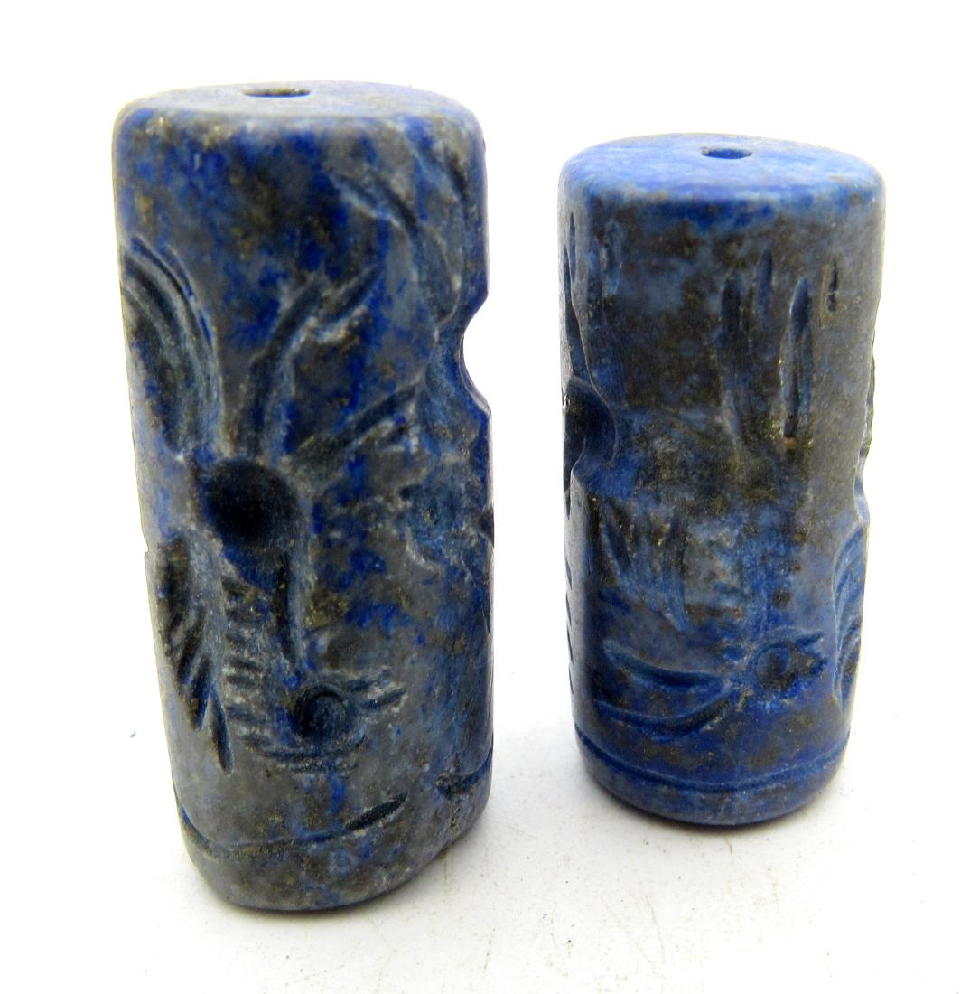 Pair of Middle Eastern Lapis Lazuli Seal Beads (1 of 4)