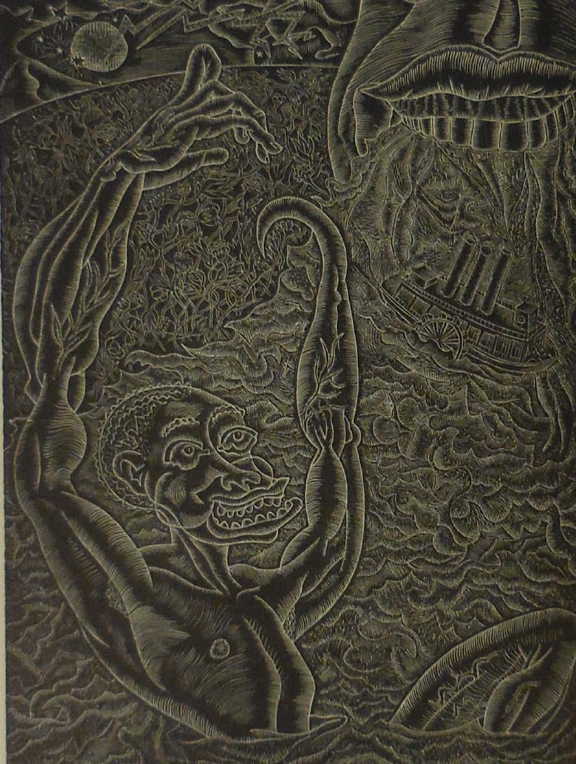 Becker, Fred Wood engraving, 1938 Birth of John Henry (1 of 1)