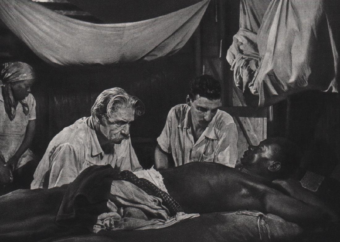 W. EUGENE SMITH - Dr. Albert Schweitzer, 1954: Artist: W. EUGENE SMITH Print Title: Dr. Albert Schweitzer, 1954 Medium: Sheet-Fed Gravure Printing Date: 1972 Printed in France Image Size: 7 x 5.25 inches William Eugene Smith(1918-1978) was an Amer