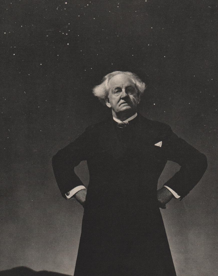 EDWARD STEICHEN - Gerhart Hauptmann: Artist: EDWARD STEICHEN Print Title: Gerhart Hauptmann Medium: Sheet-fed Gravure Printing Date: 1954 Printed in England Image Size: 6 x 7.5 inches Edward Jean Steichen(1879-1973) was a Luxembourg Amer