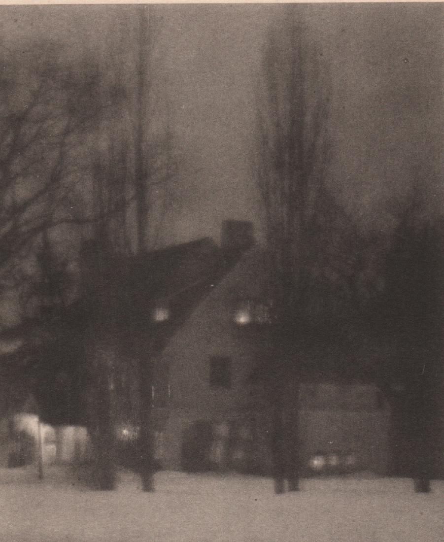 RALPH STEINER - Dartmouth - Hanover at Night: Artist: RALPH STEINER Print Title: Dartmouth - Hanover at Night Medium: Collotype Printed in New York Printing Date: 1922 Image Size: 4 X 5 inches Steiner's First Published Work while Attending Dartmo