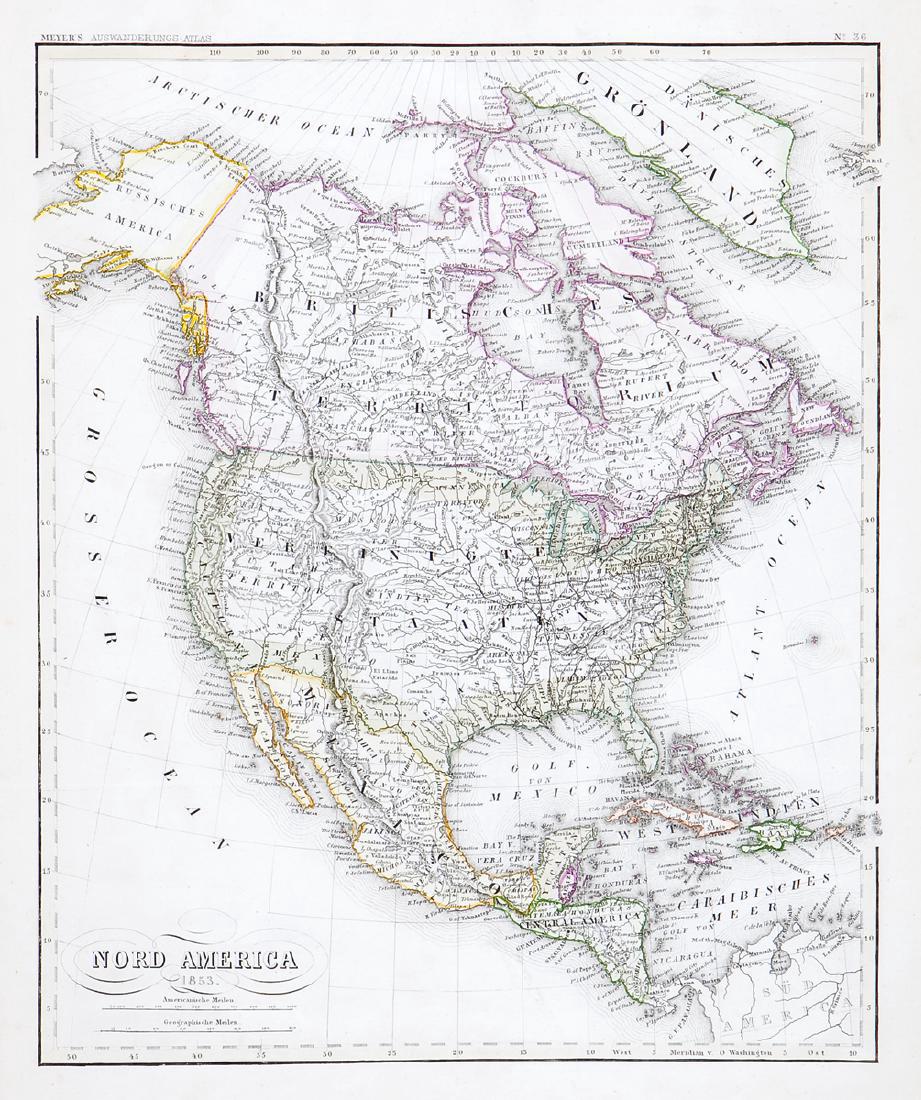 Radefeld: Emigrant’s Atlas North America Map, 1849 (1 of 1)