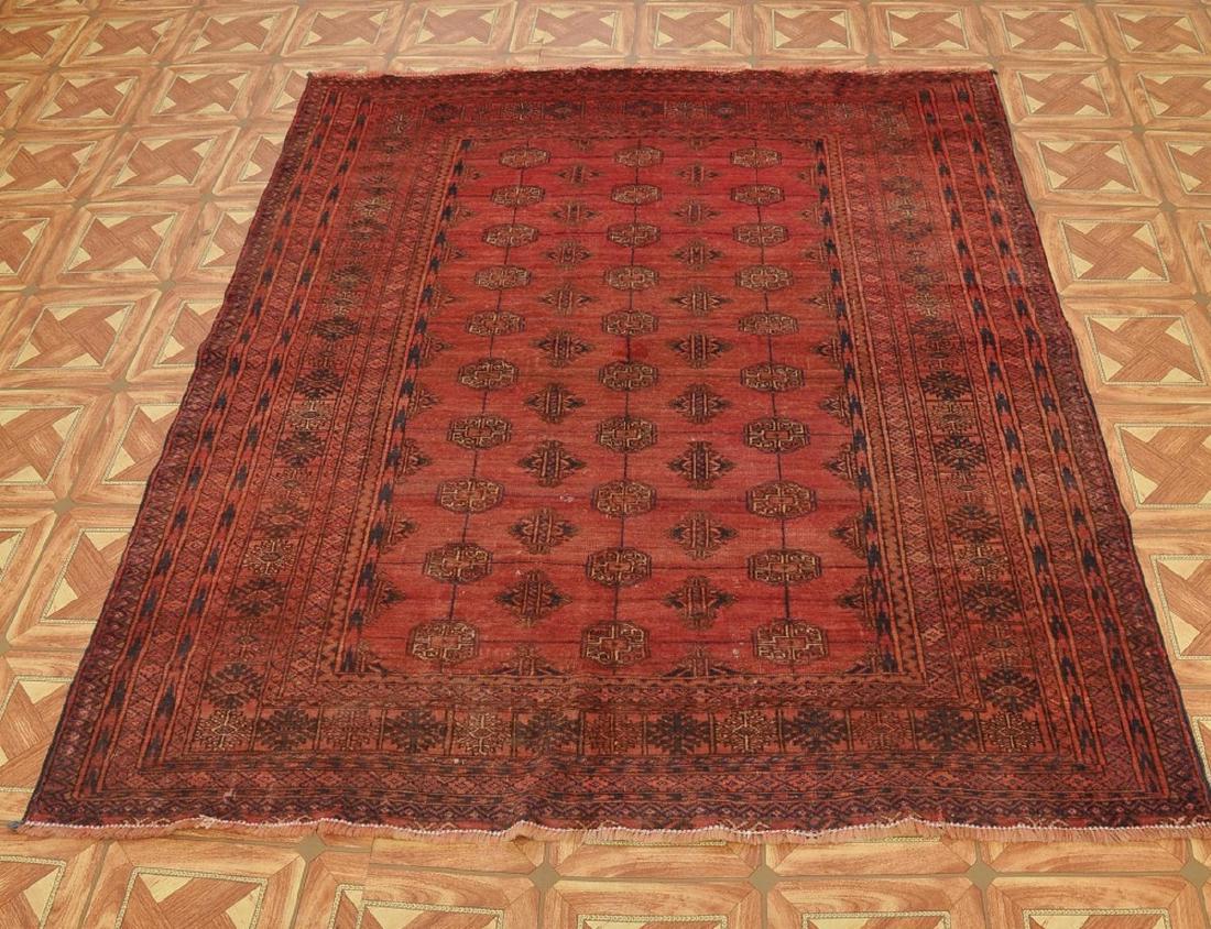 Semi-Antique Pakistan Bokhara Hand-Knotted Rug 4.5x5.8 (1 of 6)