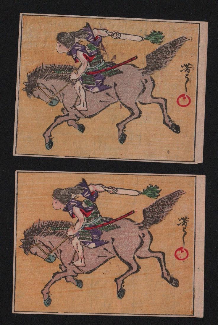 Tsukioka Yoshitoshi Woodblocks Warrior on horse (1 of 1)