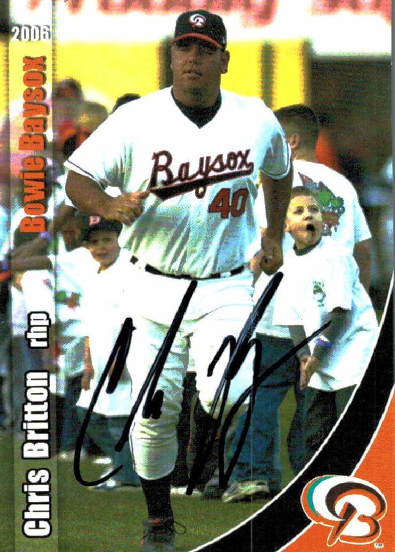 3 Baseball Cards Autographed Chris Britton Todd Rizzo (1 of 6)
