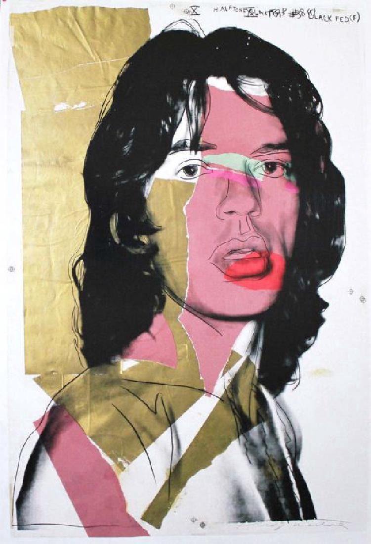 Andy Warhol Limited Edition Offset Lithograph Mick (1 of 6)
