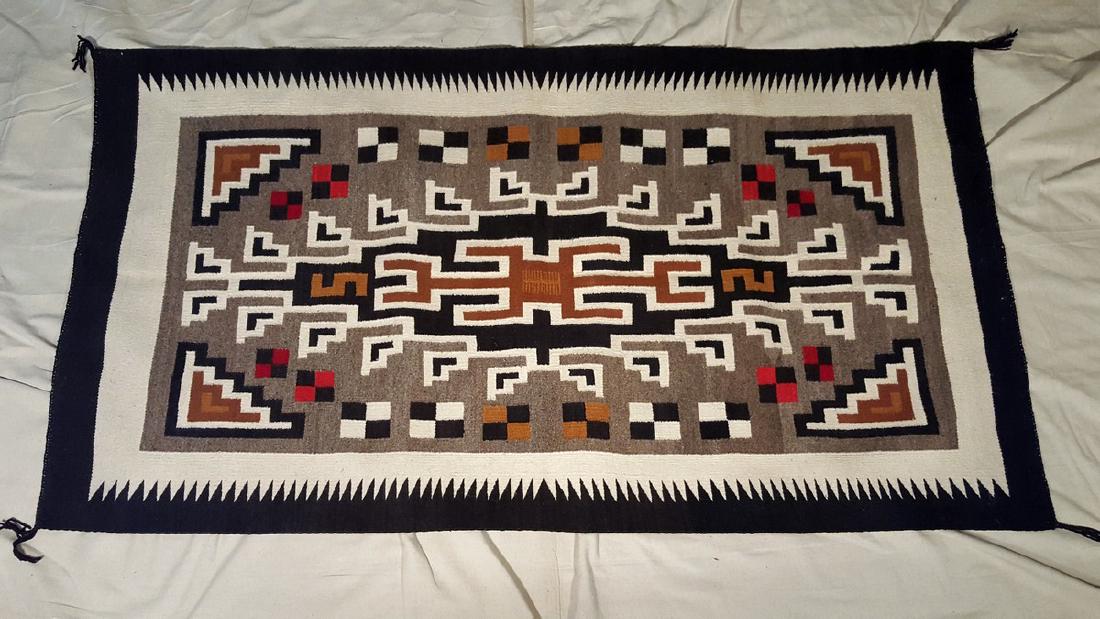 Navajo Woven Rug Ca 1950's (1 of 6)