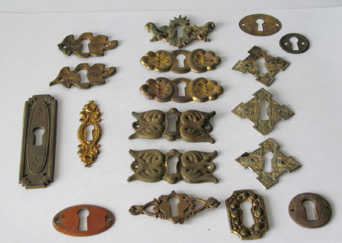 Group of Vintage Furniture Key Escutcheons (1 of 4)