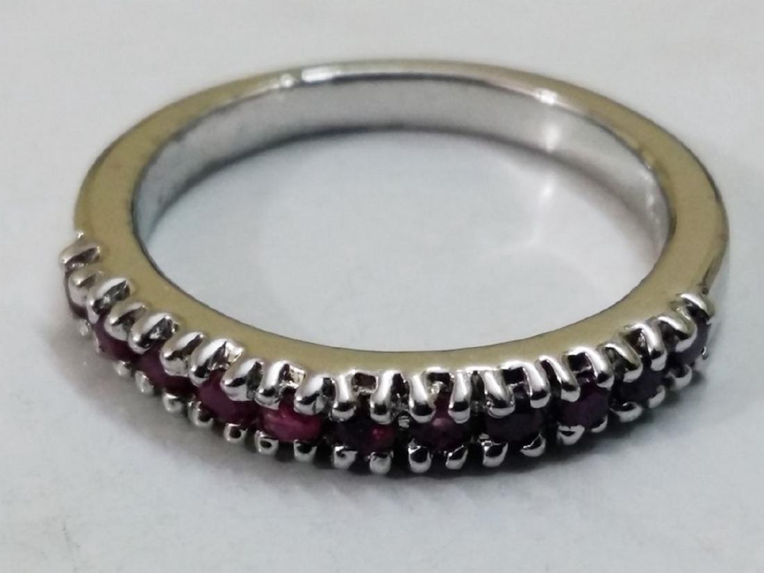 Sterling Silver Ruby Band Ring (1 of 2)
