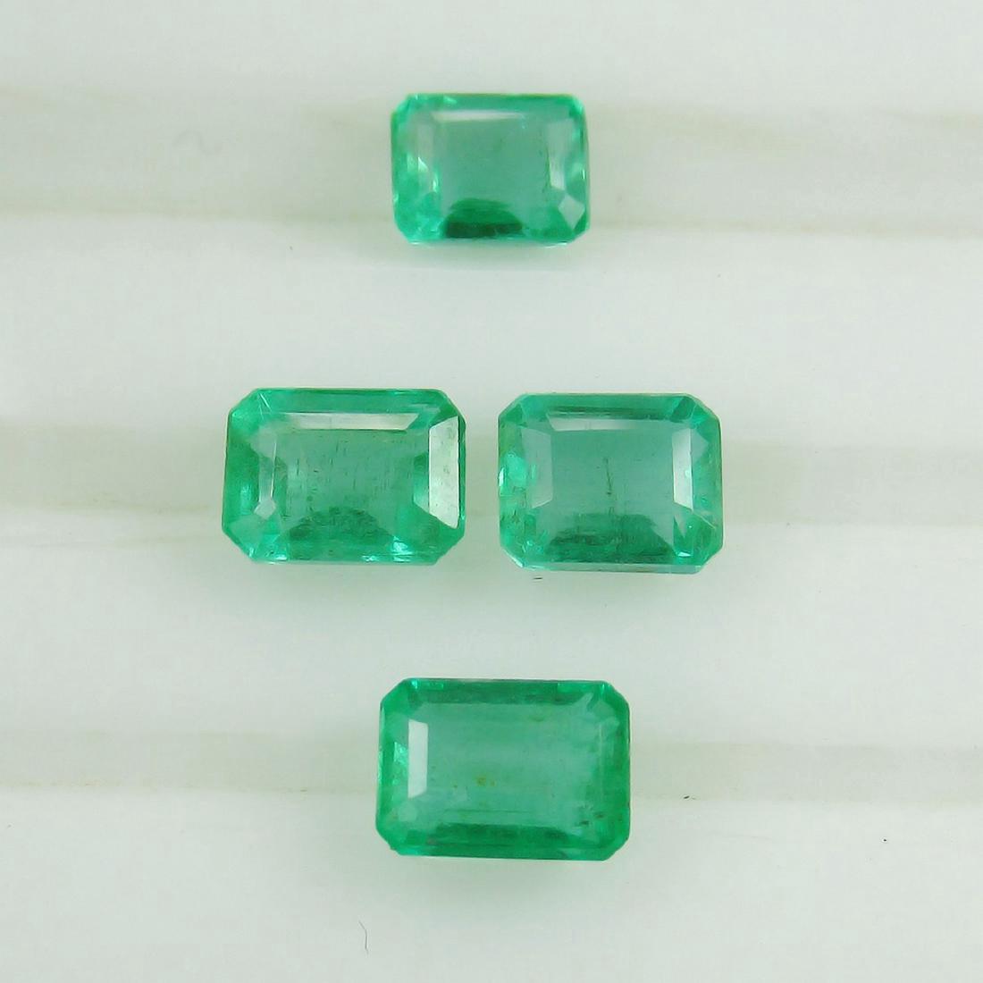 2.12 Carat Natural Loose 4 Emeralds Octagon Set (1 of 2)