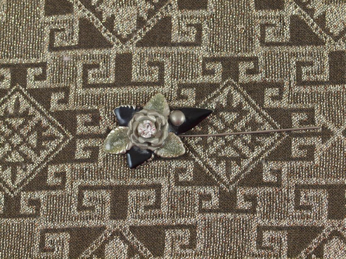 Vintage Art Deco Flower Enameled Petals Brooch (1 of 5)