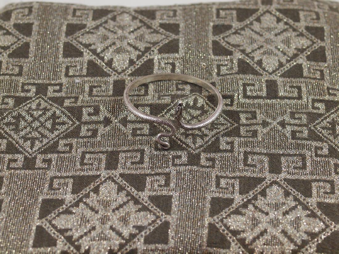 Vintage Art Deco Rigid Silver Figural Snake Bracelet (1 of 5)