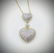 Gold Plated Sterling Silver Diamond Heart Necklace