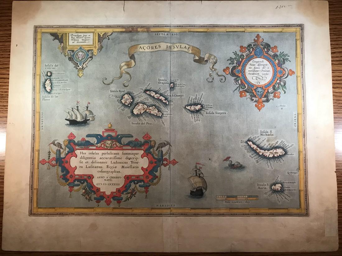 Ortelius Antique Map: Acores Insula (1 of 5)