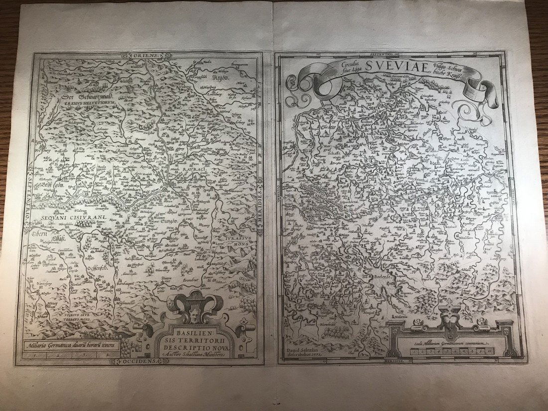 Ortelius Antique Map: Basiliensis Territorii (1 of 6)