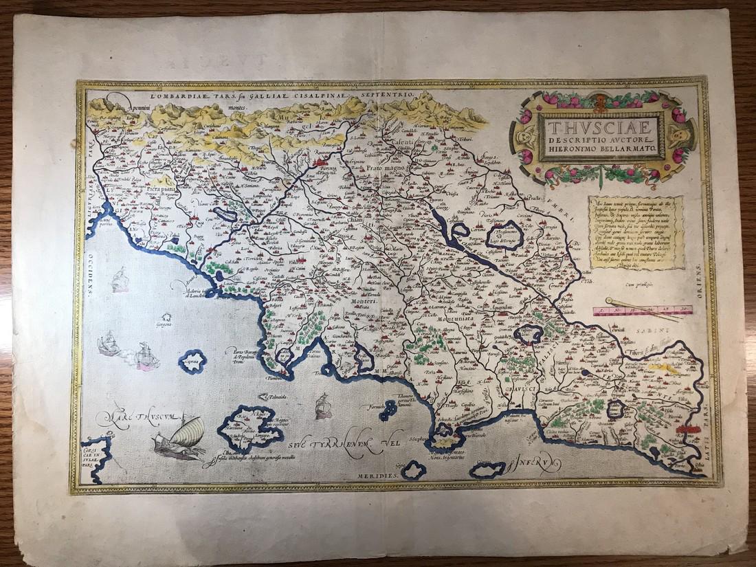 Ortelius Antique Map: Thusciae (1 of 6)
