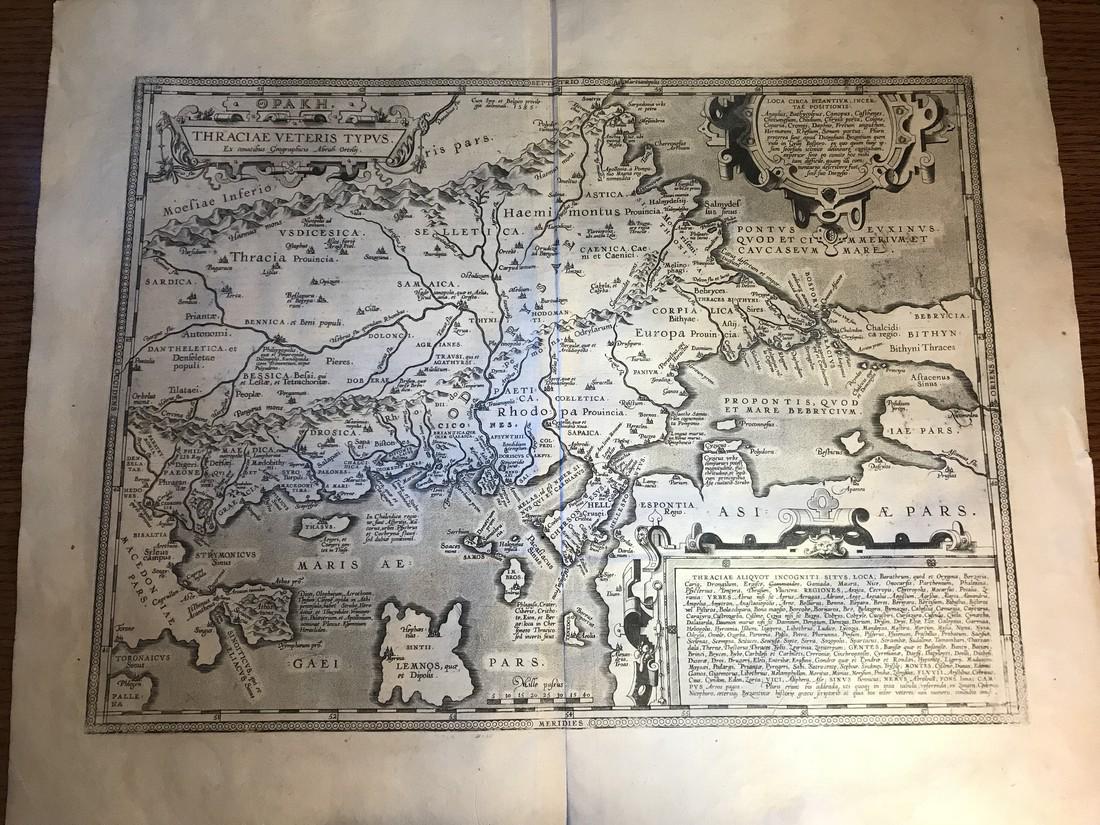 Ortelius Antique Map: Thraciae Veteris Typus (1 of 5)