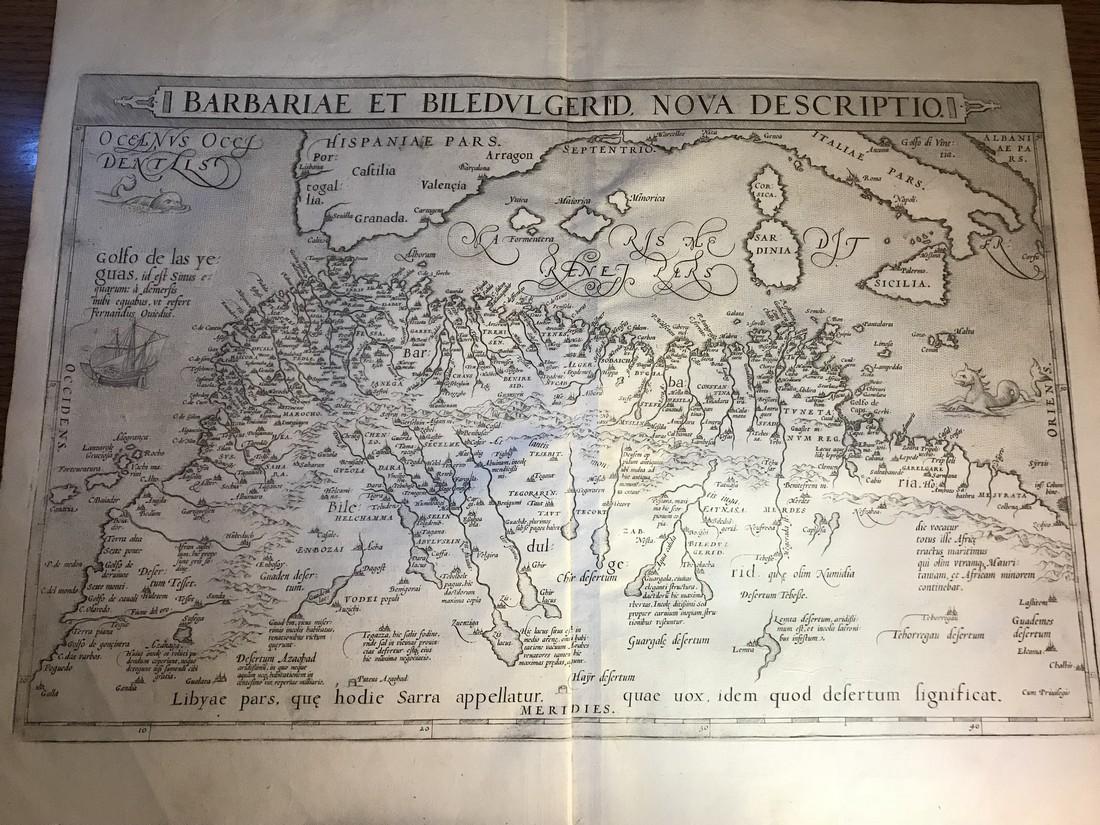 Ortelius Antique Map: Barbariae Et Biledulgerid Nova (1 of 5)