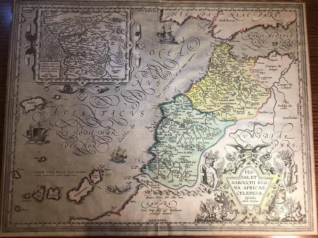 Ortelius Antique Map: Fessae Et  Marocchi Regna Africae (1 of 5)