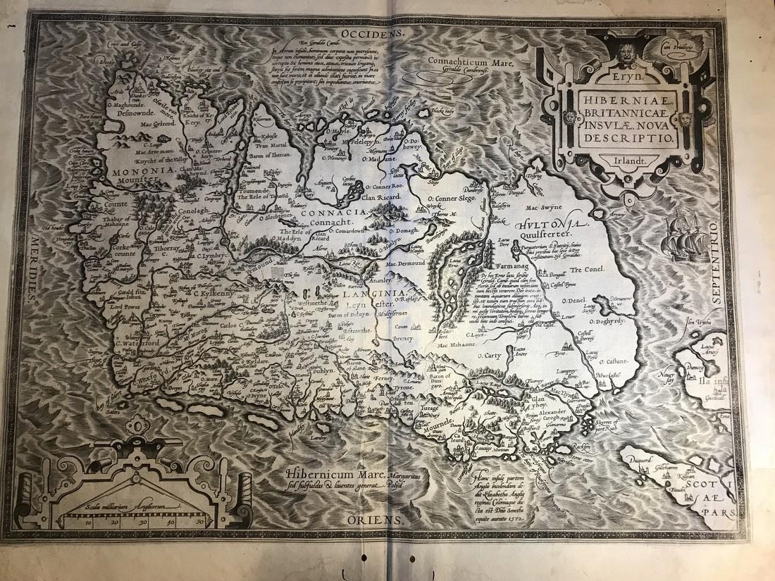 Ortelius Antique Map: Hiberniae Brittannicae Insulae (1 of 5)