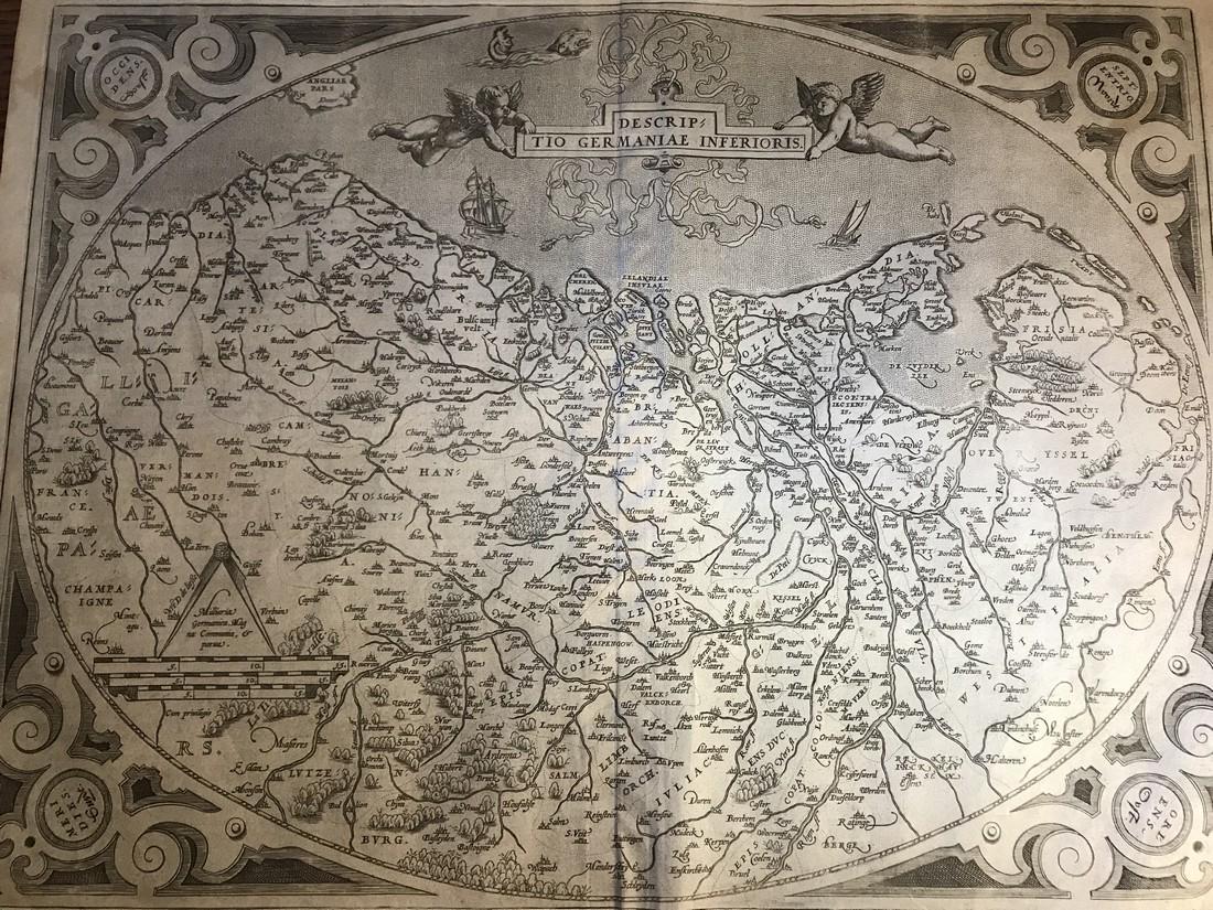 Ortelius Antique Map: Descriptio Germaniae Inferioris (1 of 5)