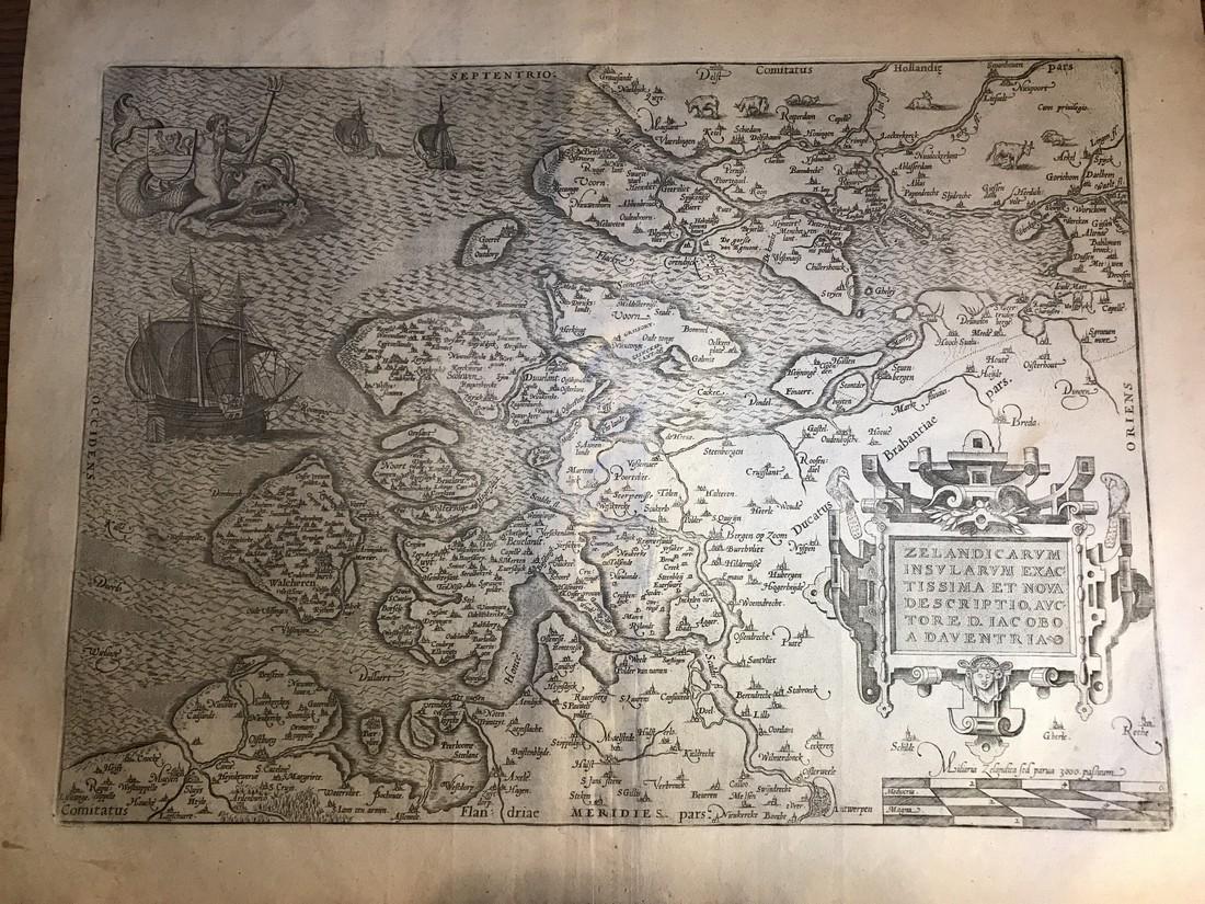 Ortelius Antique Map: Zelandicarum Insularum (1 of 4)