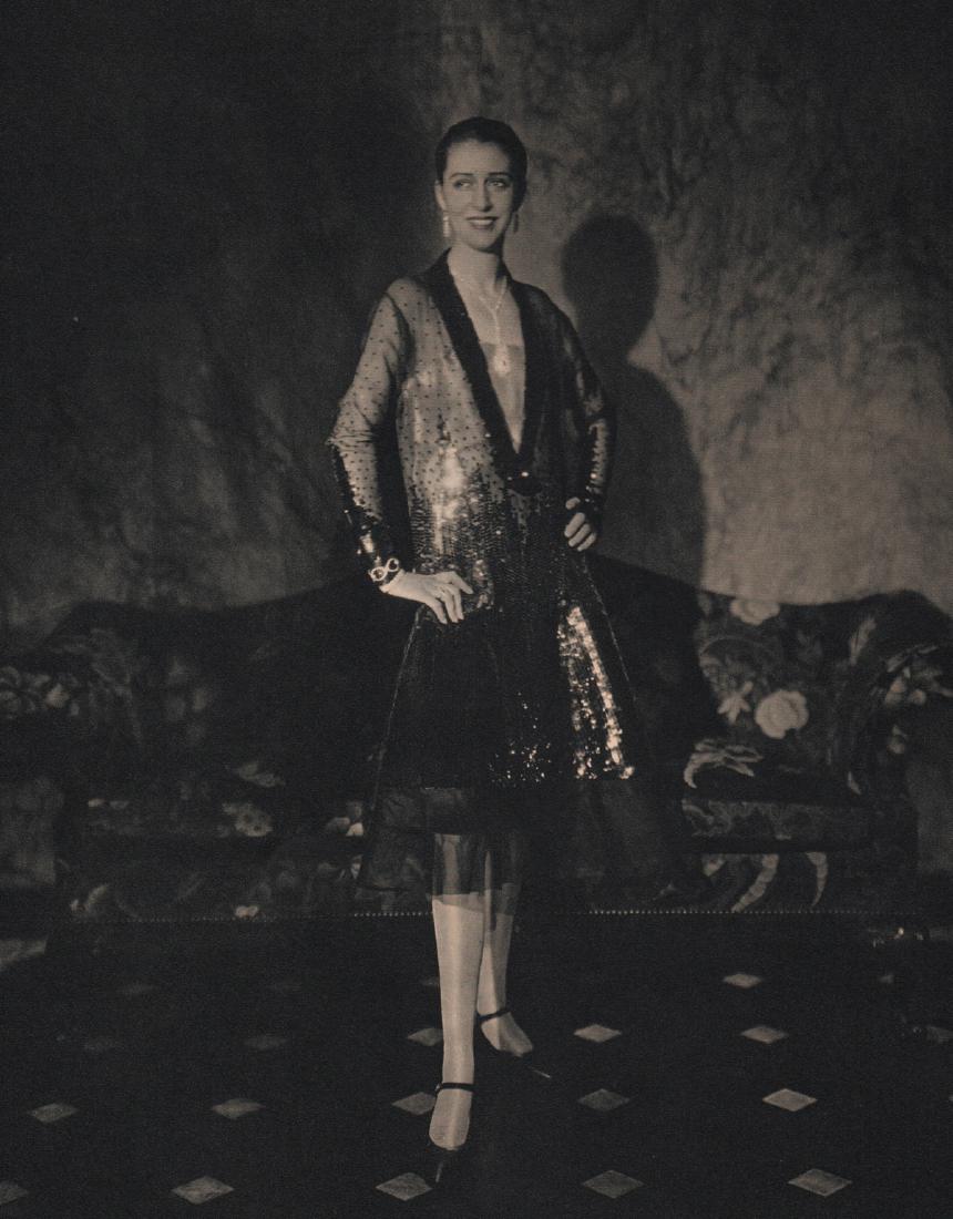 EDWARD STEICHEN - Cheruit Gown, NY 1927: Artist: EDWARD STEICHEN Print Title: Cheruit Gown, Marion Morehouse (Mrs. e.e. cummings) NY 1927, Photographed for Vogue Medium: Sheet-fed Gravure Printing Date: 1963 Printing Location: Switzerland Im