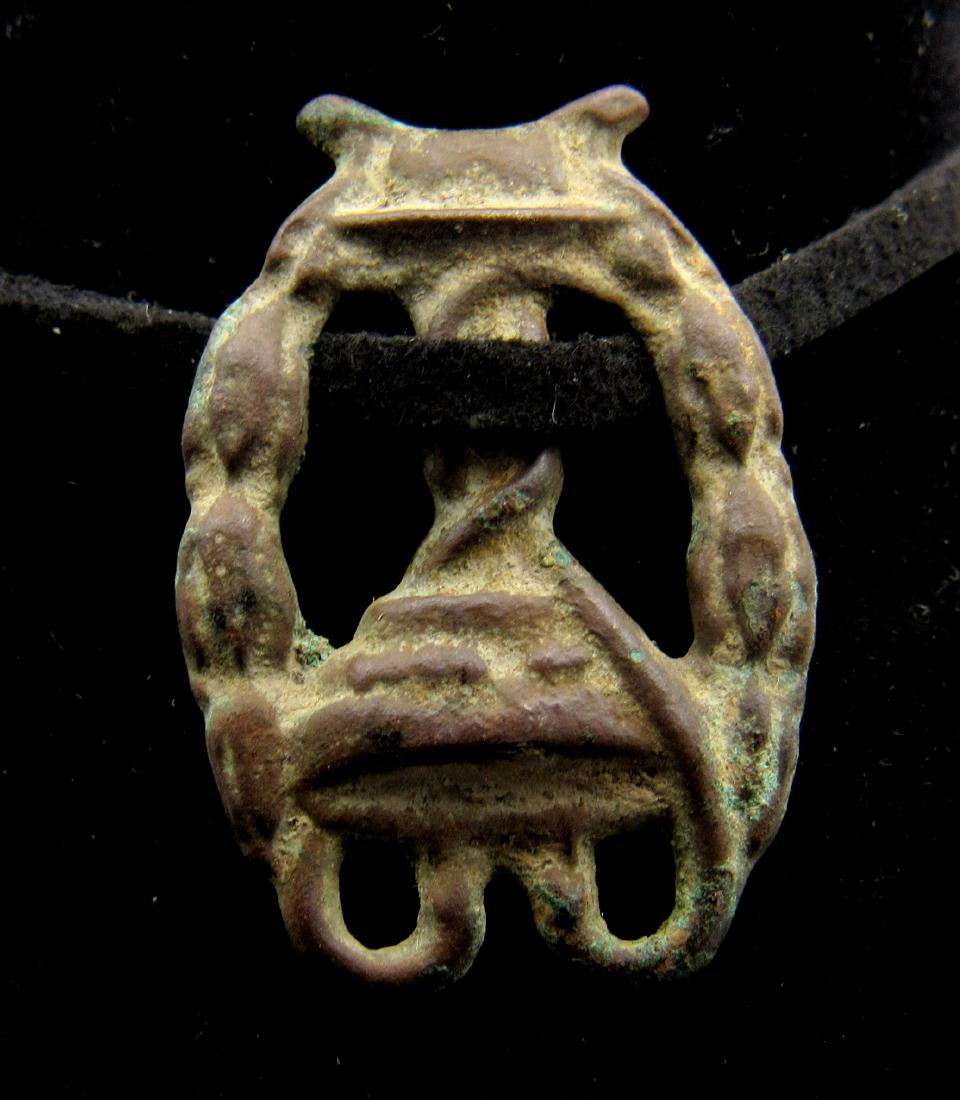 Medieval Viking Bronze Interlaced Open-Work Pendant (1 of 2)