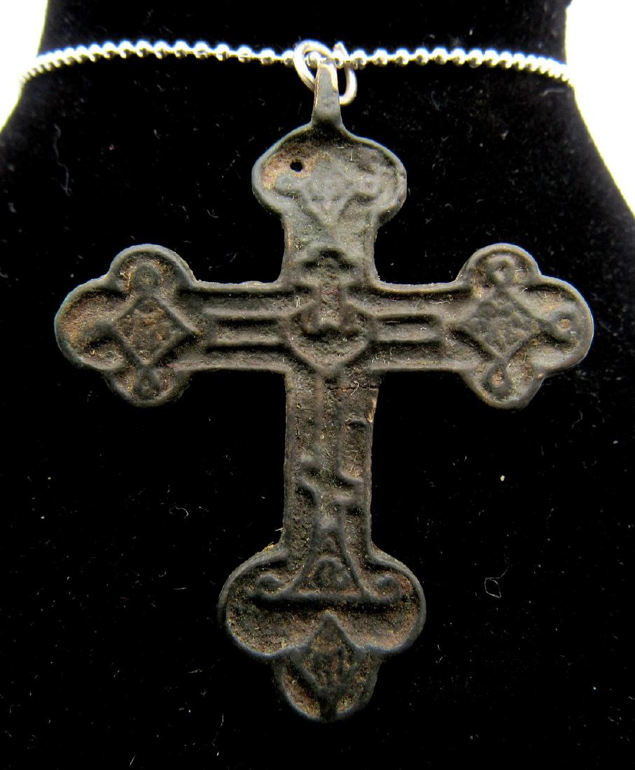 Late Medieval Bronze Cross Pendant (1 of 2)